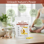Close-up of the rapid-release vegetarian garlic softgels for everyday cardiovascular wellness.