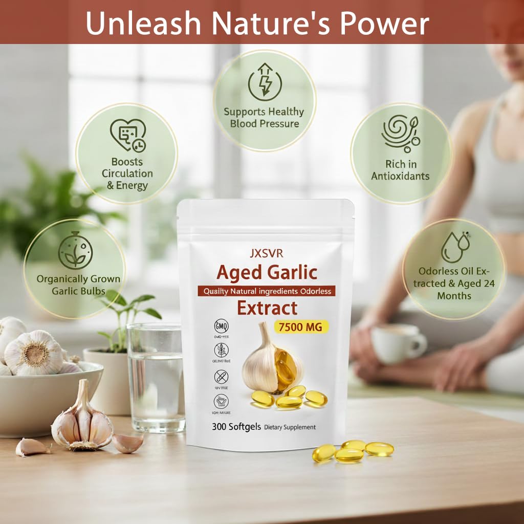 Close-up of the rapid-release vegetarian garlic softgels for everyday cardiovascular wellness.