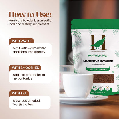 H&C Manjistha herbal supplement 227g bag