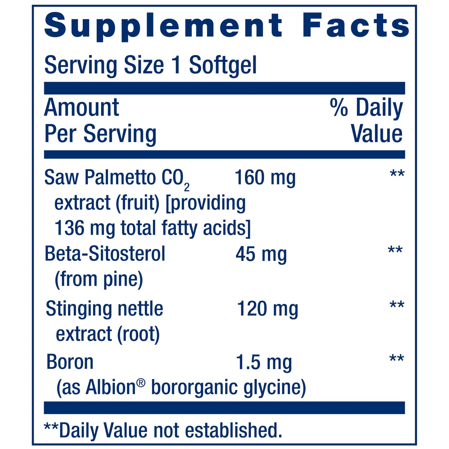 Imported USA men health supplement bottle for urinary tract support