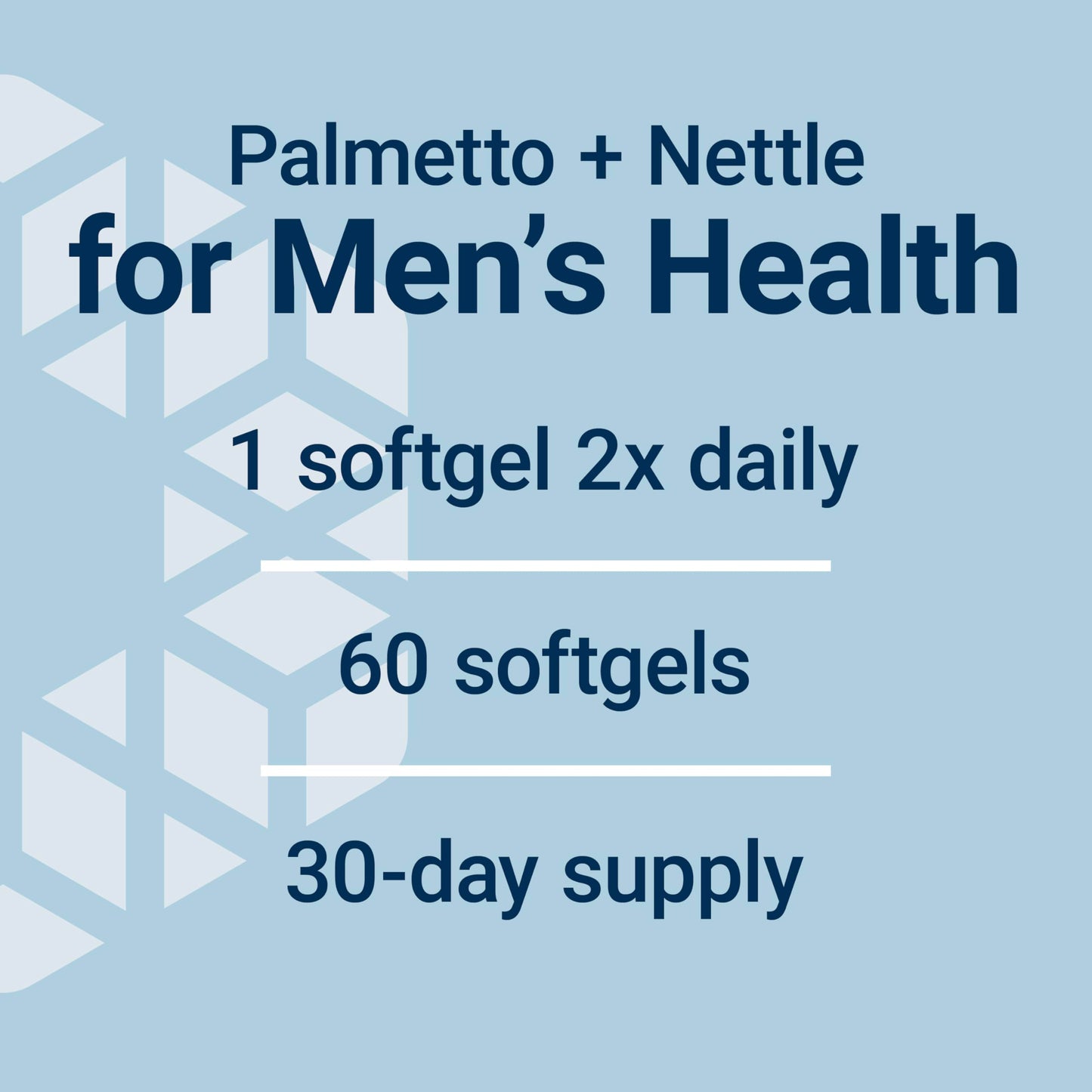 Saw palmetto and nettle root dietary supplement for hormone metabolism