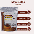 Close up of pure Manjistha root powder texture