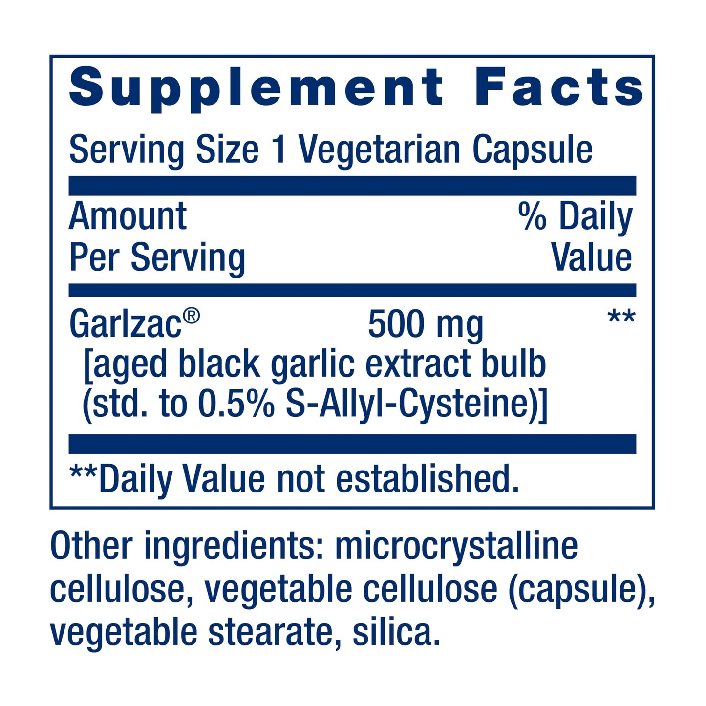Authentic Life Extension cardiovascular support supplement packaging back label