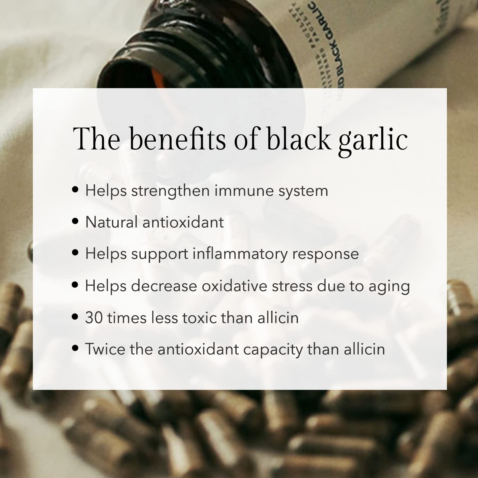 Think Remedy Allium Sativum dietary supplement supplement facts and ingredient list.