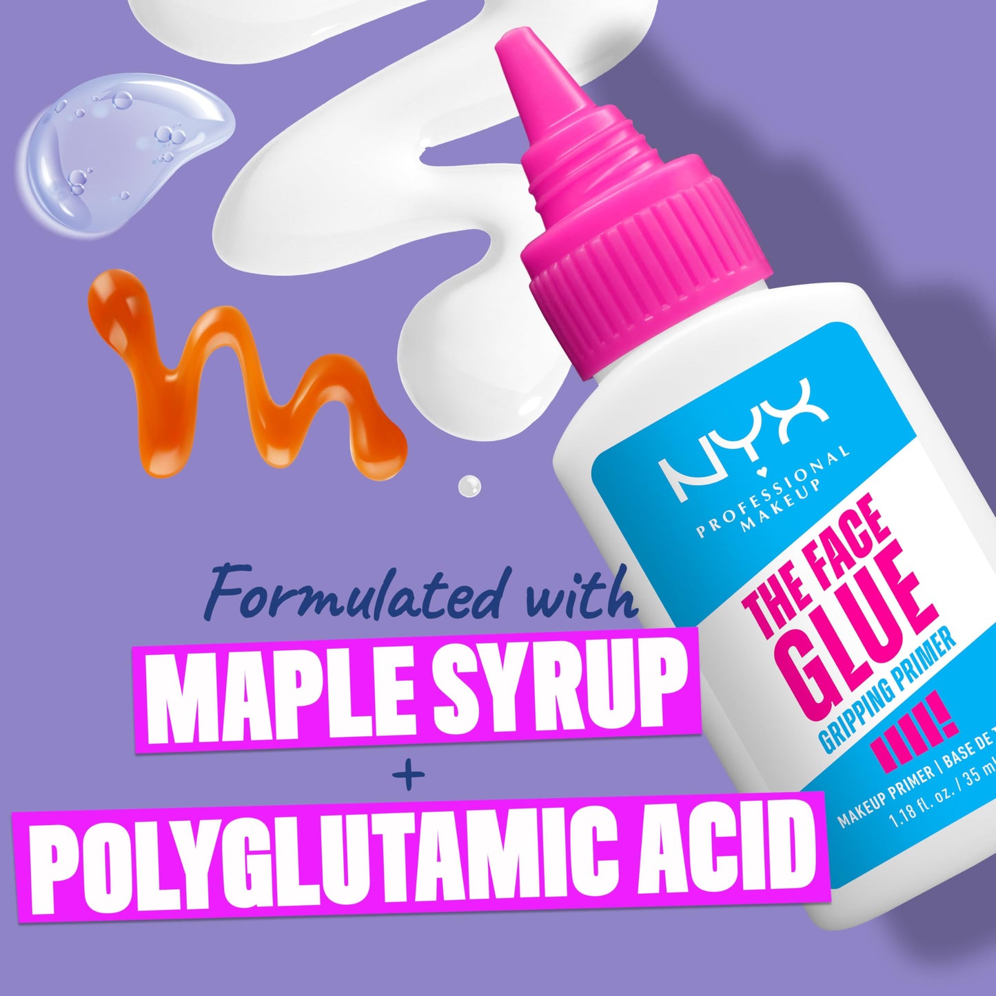 Nyx The Face Glue Gripping Primer packaging details
