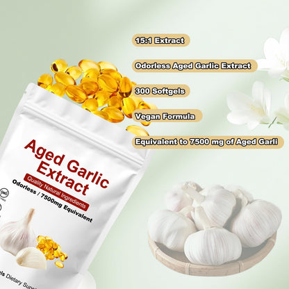 Authentic USA imported Shrandi garlic softgels side label showing non GMO and gluten free certification