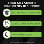 Urinozinc Plus Prostate Formula ingredient label highlighting three hundred and twenty milligrams of saw palmetto extract