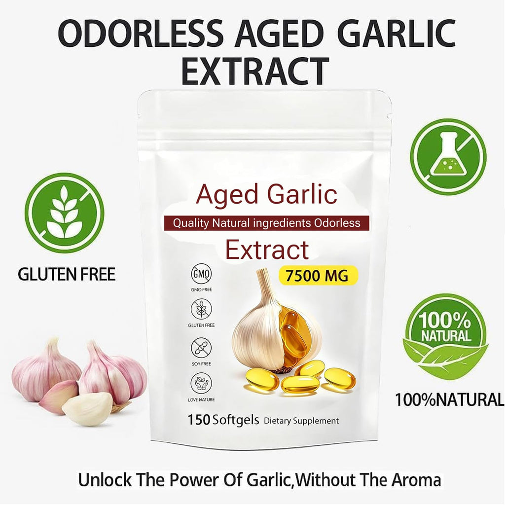 Non GMO and gluten free certifications on the side panel of Love Nature garlic supplement.