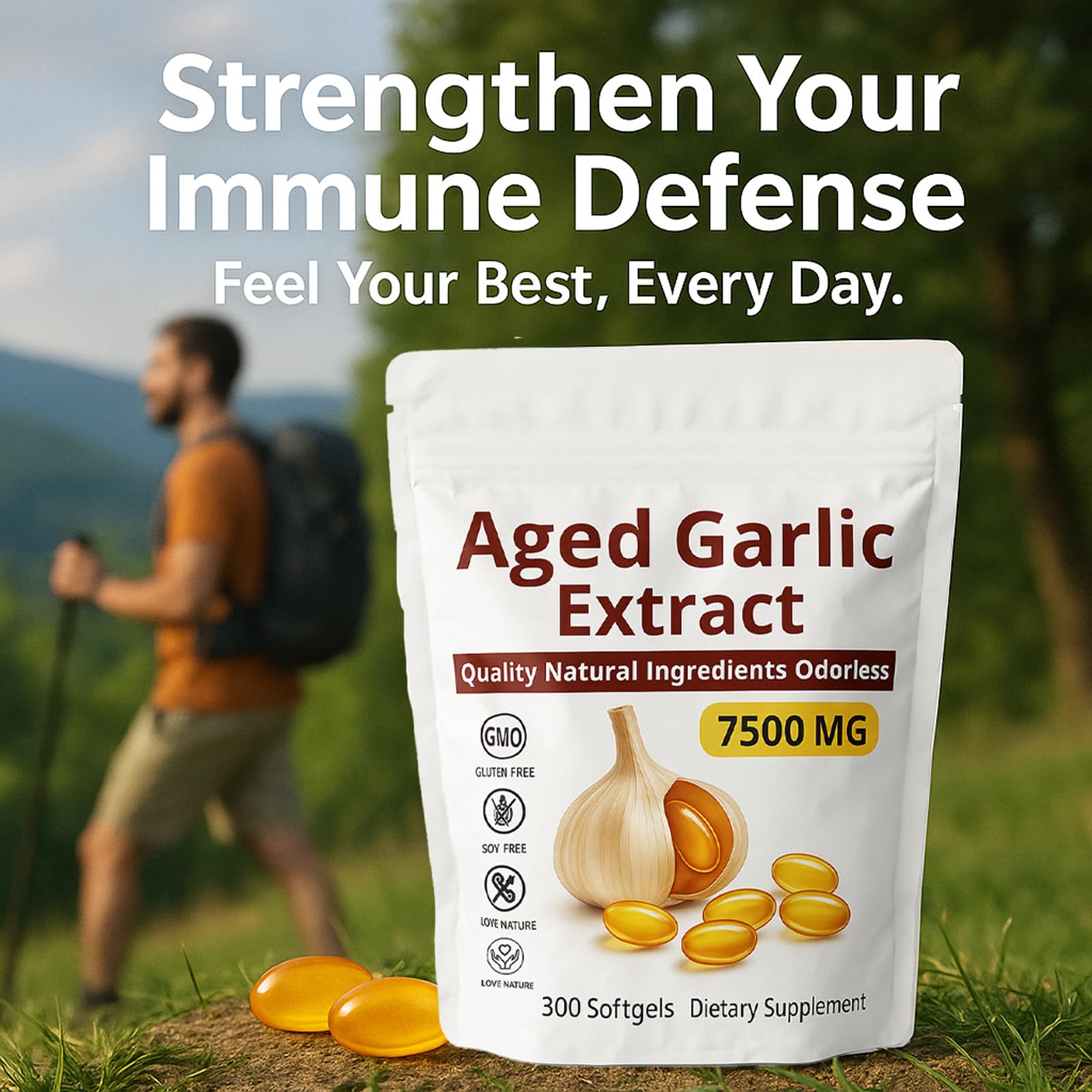 Two year matured odorless garlic capsules by Elare for stomach friendly antioxidant protection