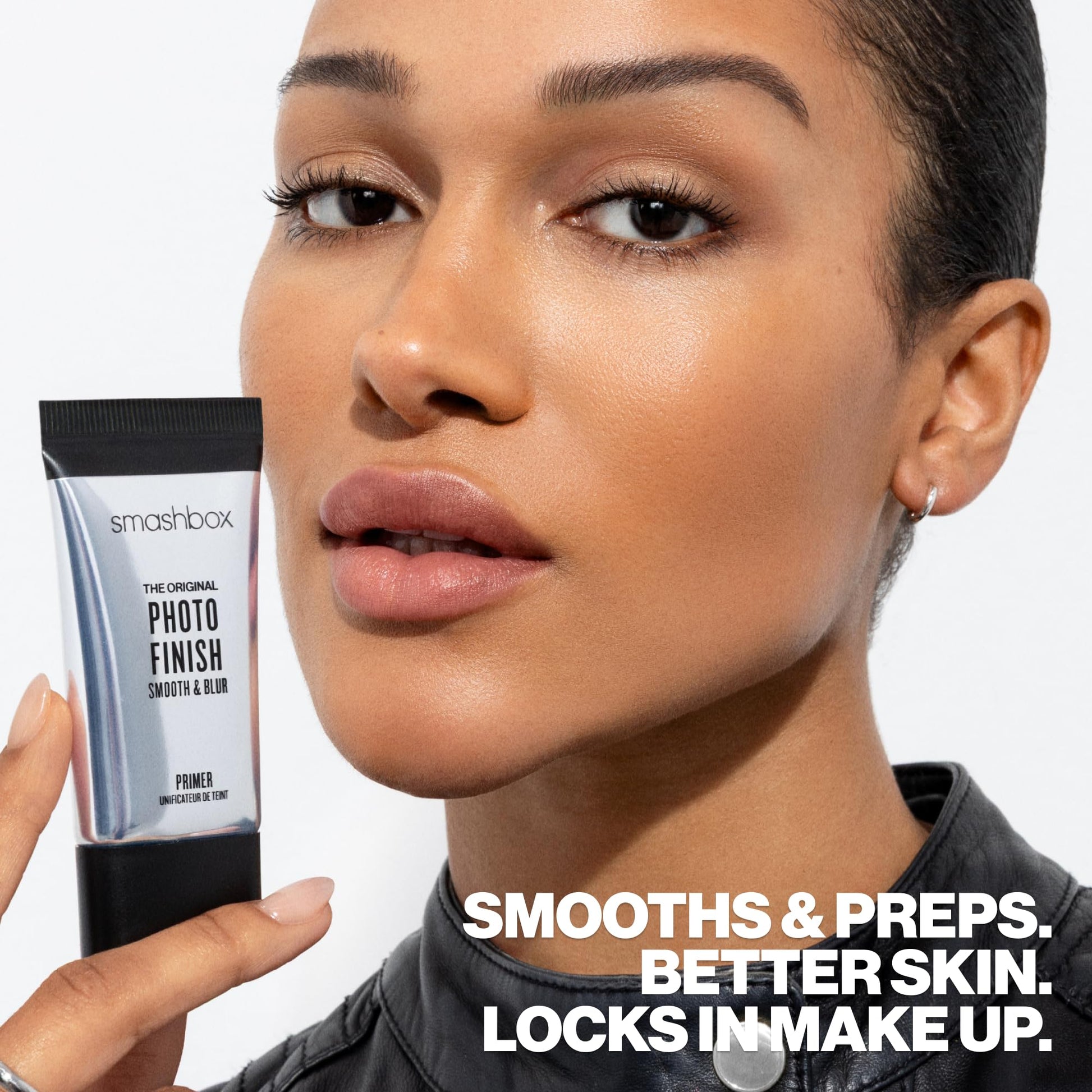 Smashbox primer with vitamins A and E applied on hand
