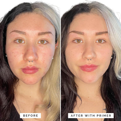 Elizabeth Mott color correcting primer being applied on skin