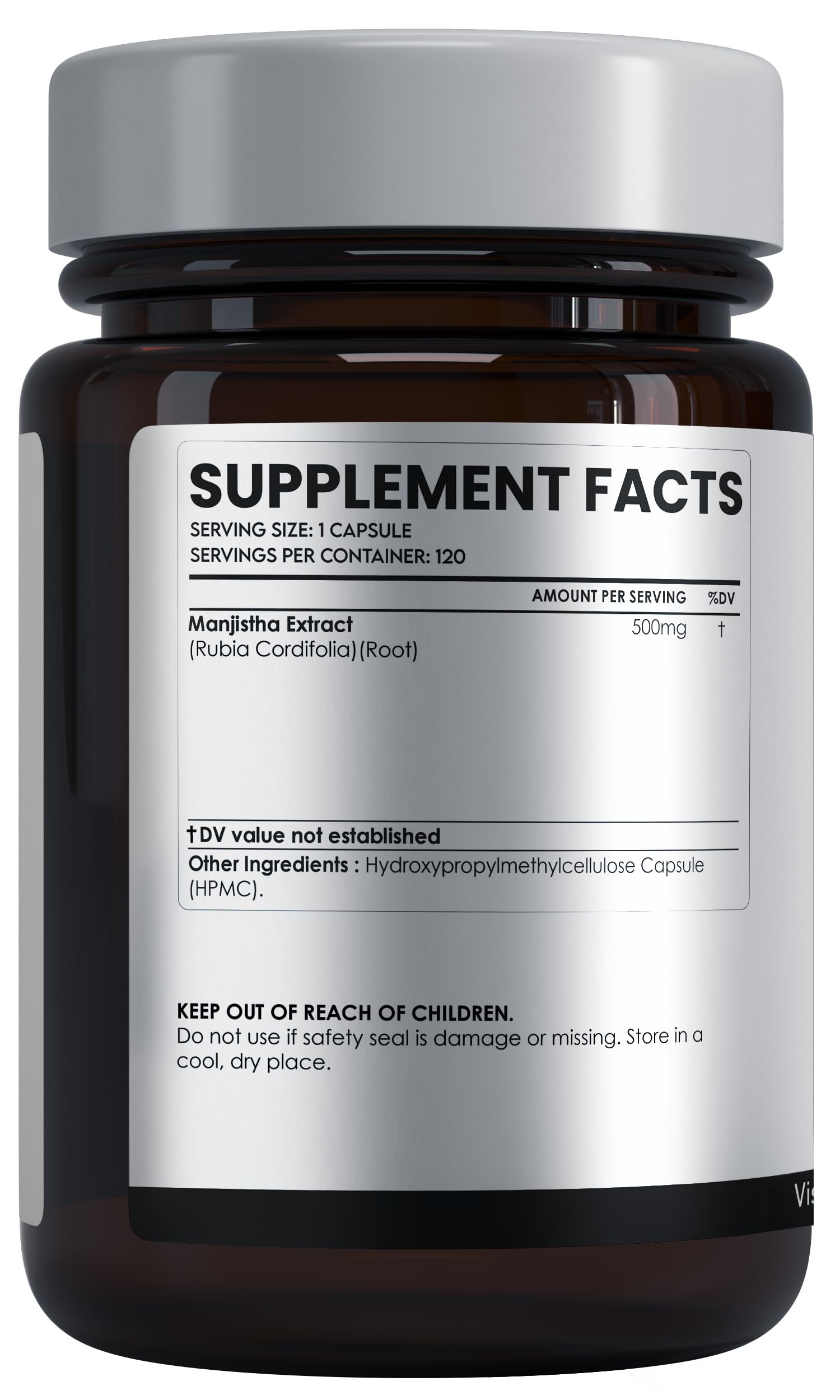 Amalth Manjistha root extract dietary supplement packaging
