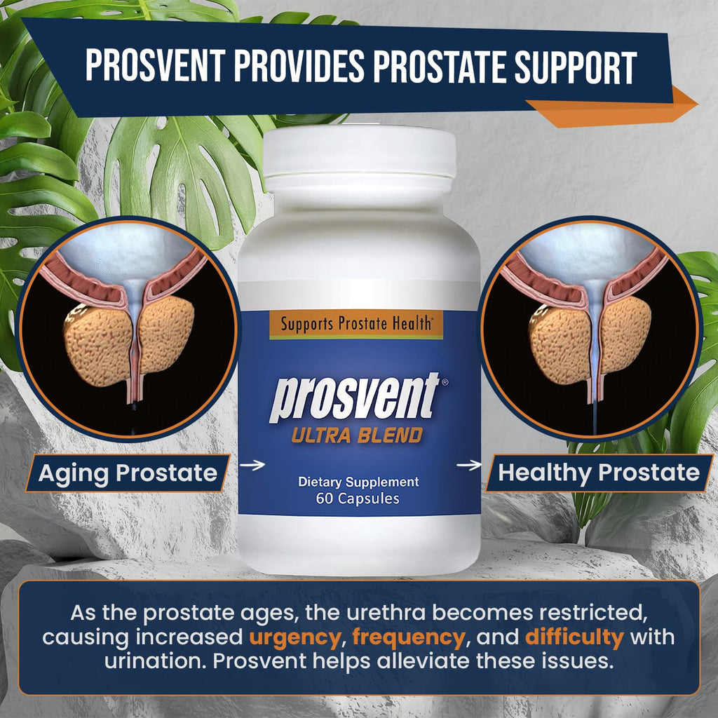 Prosvent Ultra 60 count bottle showing premium bladder support nutrients