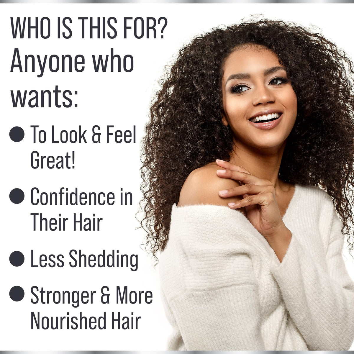 Back label of Hair Thickness Maximizer hair loss and regrowth pills showing ten thousand micrograms biotin supplement facts