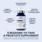 1MD Nutrition ProstateMD saw palmetto dietary supplement bottle showing ingredient breakdown facts label