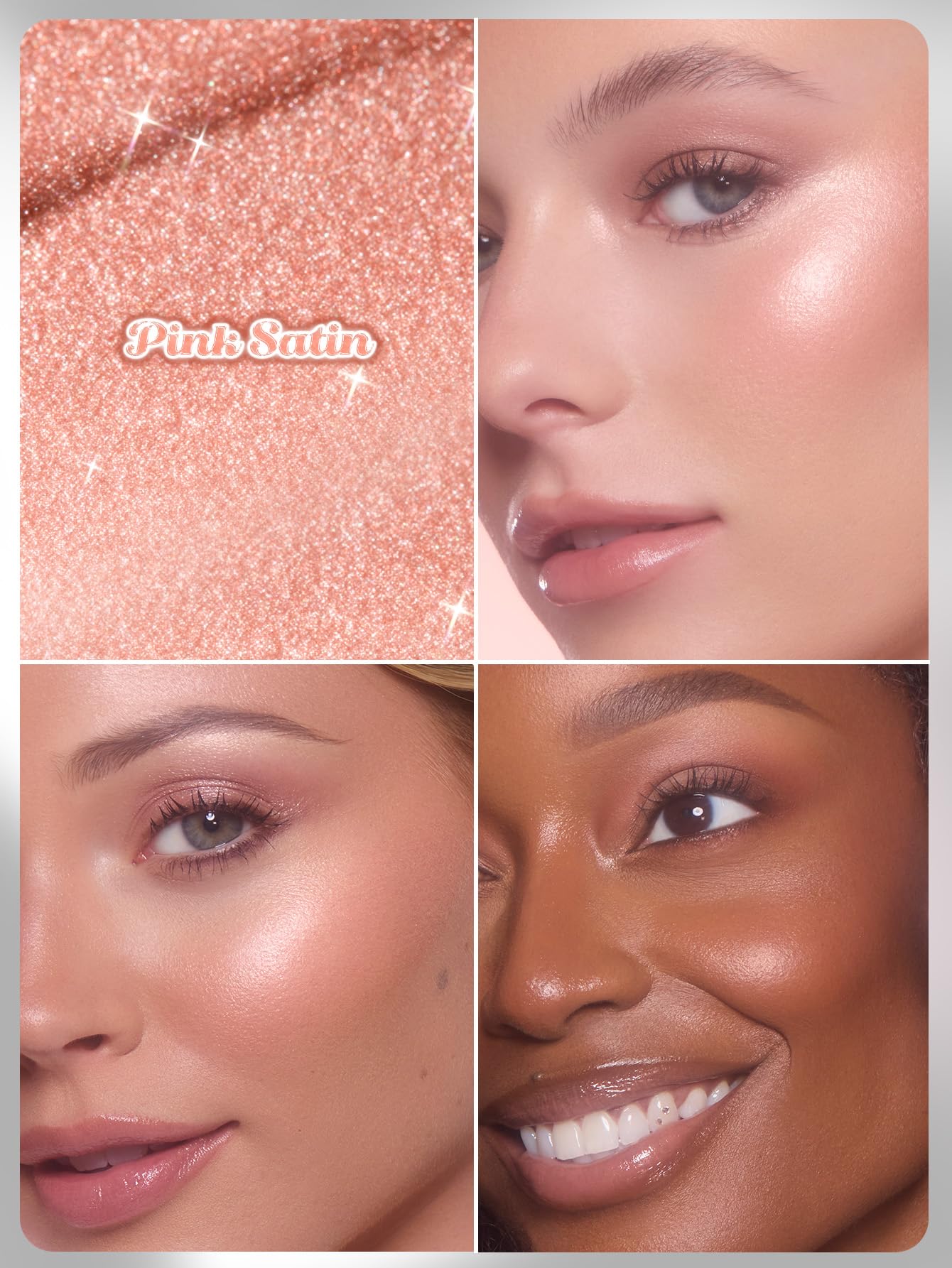 SHEGLAM cream highlighter stick open packaging showing the smooth pink satin formula