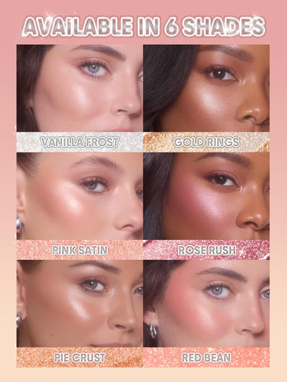 SHEGLAM glowing cream blush and highlight stick showing avocado oil infusion benefits