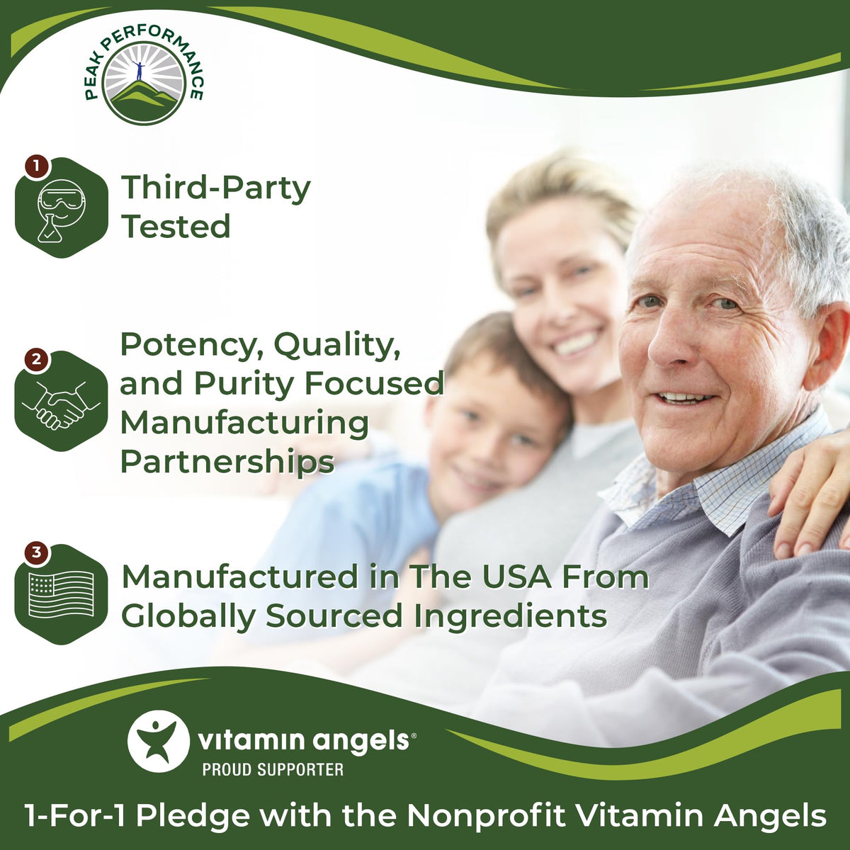 Peak Performance heart health support vegan extract capsules