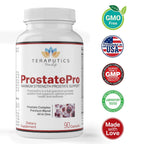 Teraputics ProstatePro nutritional facts label showing saw palmetto and pygeum