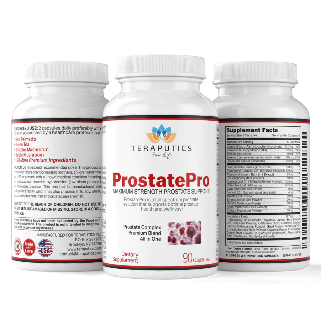 Authentic Teraputics ProstatePro container on an ecommerce beauty and wellness storefront