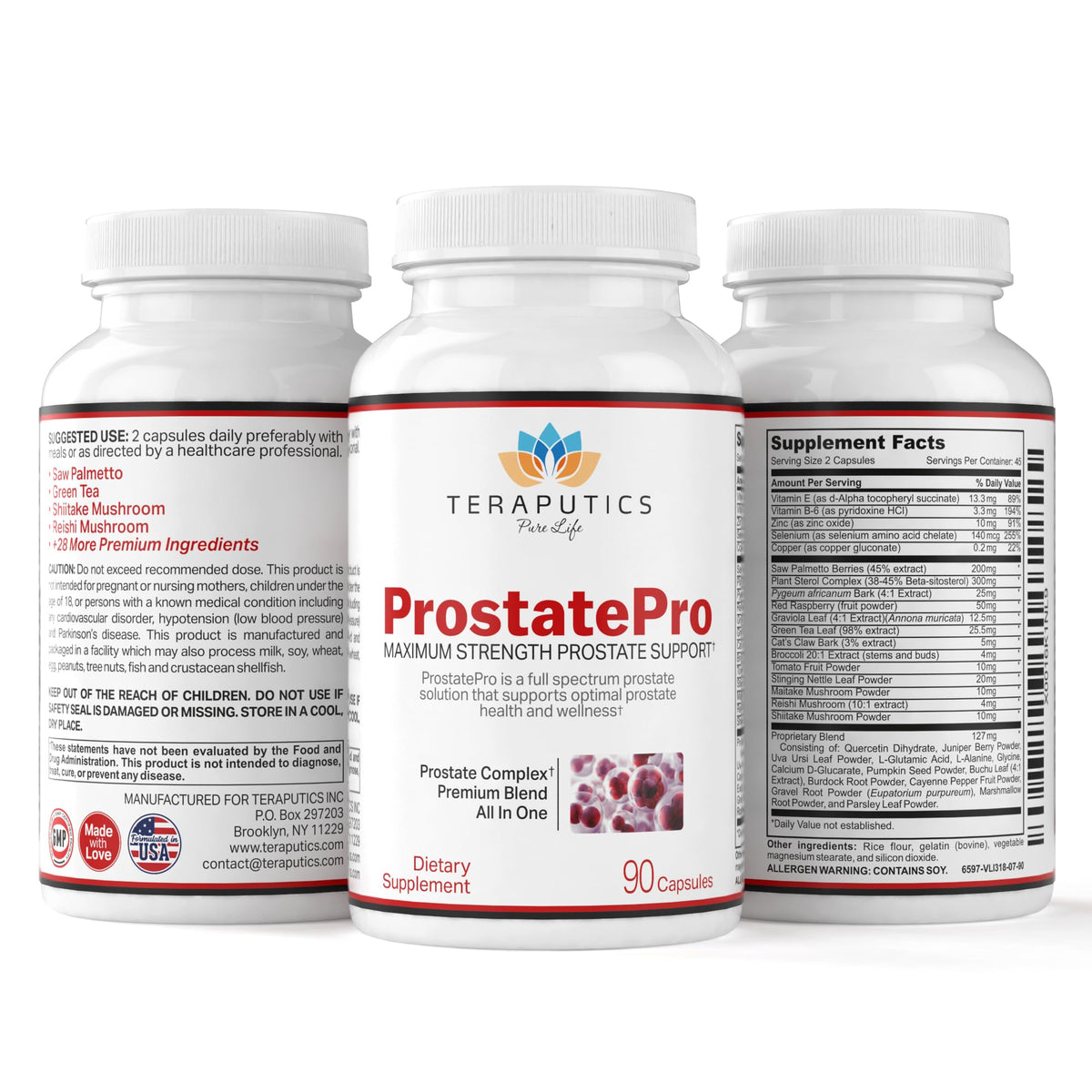 Authentic Teraputics ProstatePro container on an ecommerce beauty and wellness storefront