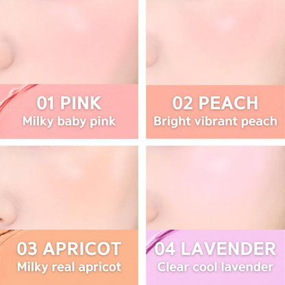 Texture swatch of BBIA Ready To Wear Downy Cheek Cream Blush displaying its smooth cashmere texture.