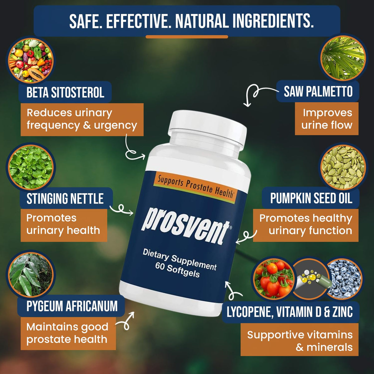 Prosvent authentic imported prostate care product imported from the United States.