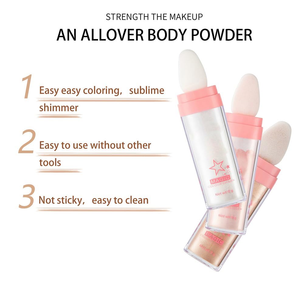 Paqiman body brightens face blusher packaging and applicator details.