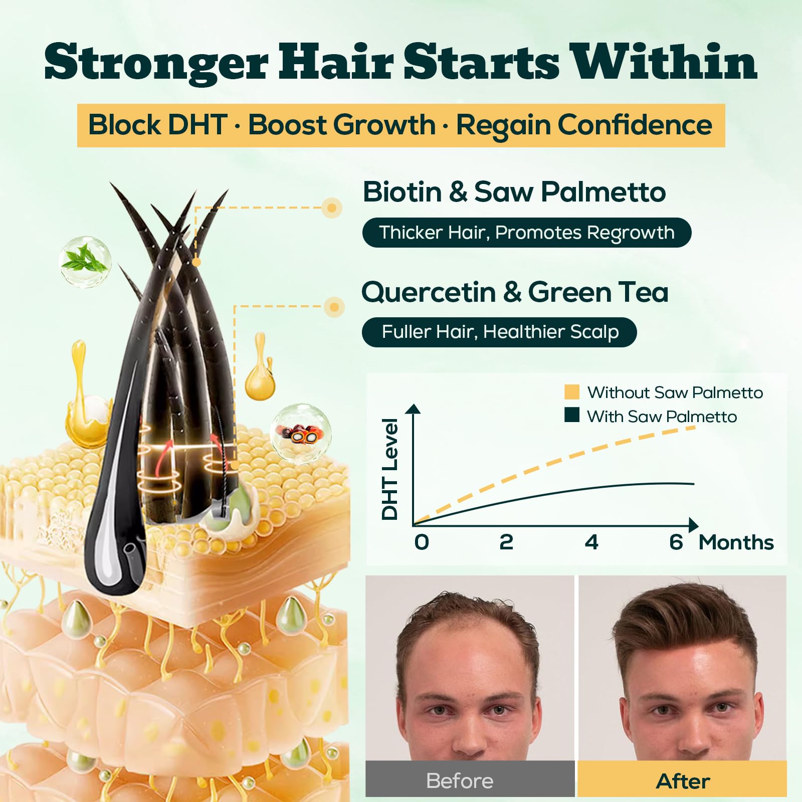 EnvyDeal hair growth supplement showing two bottles of sixty passionfruit dragonfruit flavored gummies.