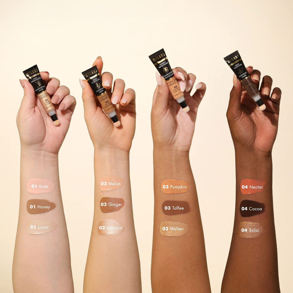 Milani Face Lift collection liquid highlighter side profile