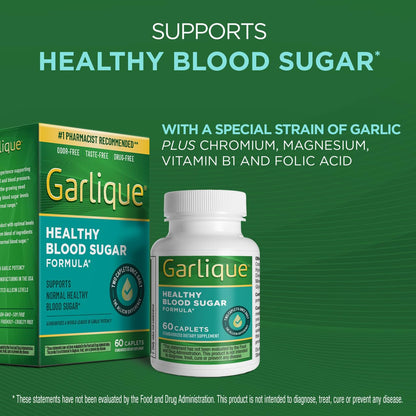 Enteric coated odorless garlic caplets for healthy metabolic function and insulin support.