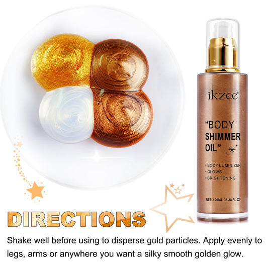 SBHEANGBA liquid illuminator Bronze Gold shade swatch on forearm demonstrating radiant glow