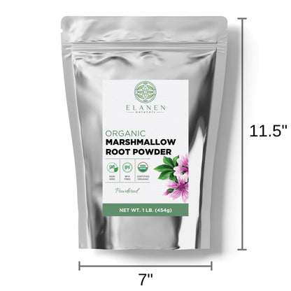USDA organic marshmallow root powder label information