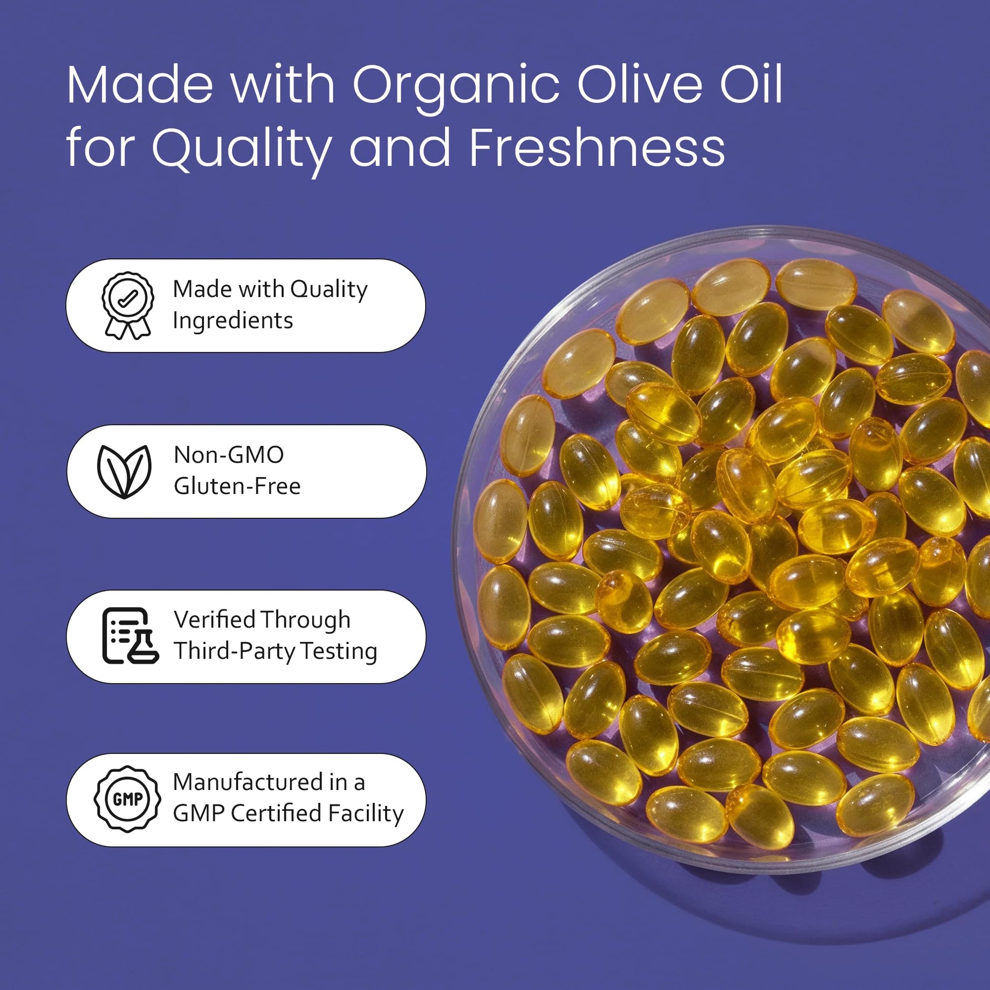High potency odorless garlic pills for cardiovascular health support close up view
