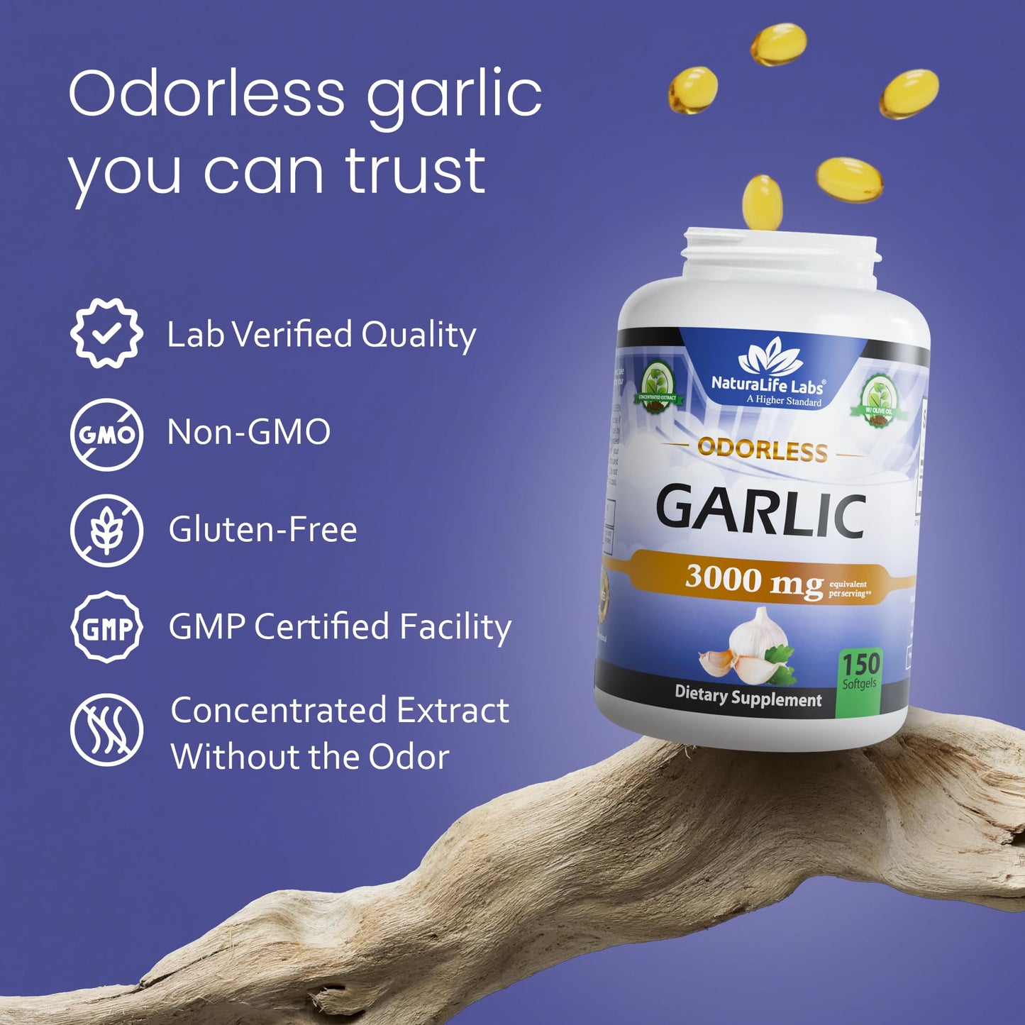 Easy to swallow garlic oil softgels for daily immunity defense routines