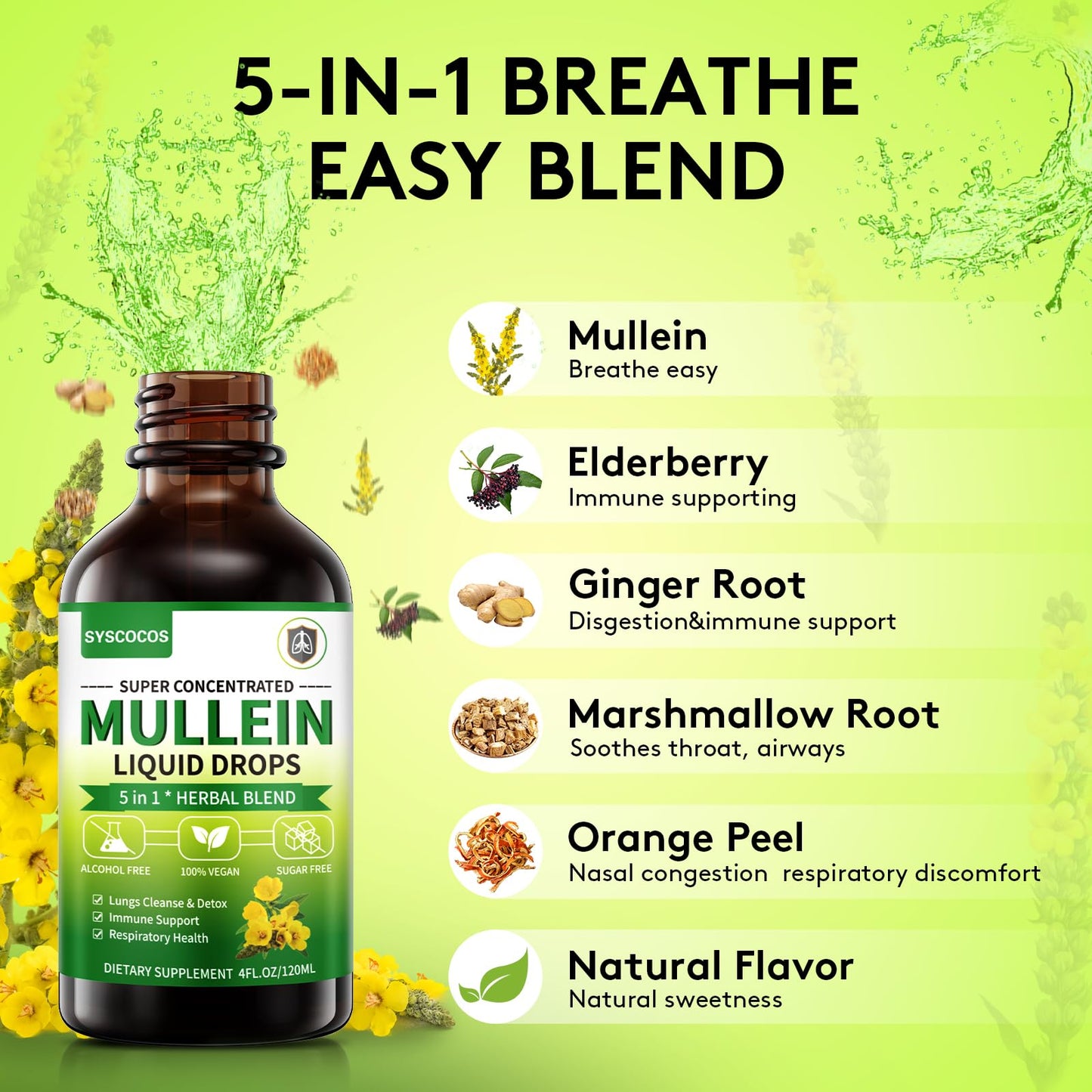 Syscocos Mullein drops label ingredients list