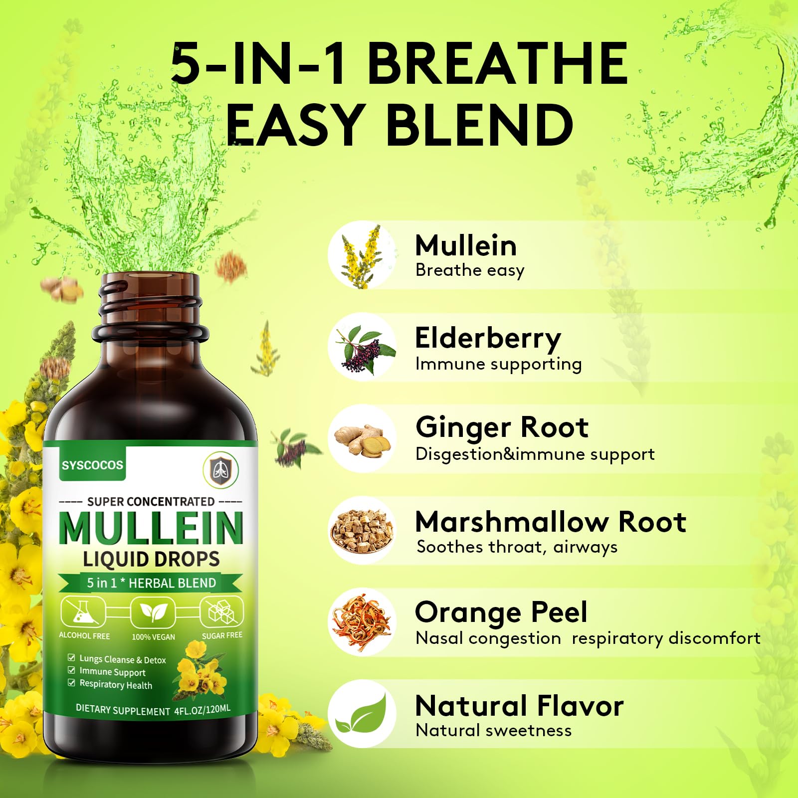 Syscocos Mullein drops label ingredients list
