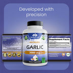 NaturaLife Labs maximum strength garlic softgels supplement packaging back view