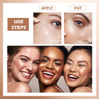 Erinde liquid highlighter open cap revealing built-in brush head