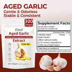 Elare odorless garlic supplement packaging showing 15 to 1 concentration details.