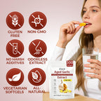Elare aged garlic extract pills demonstrating clean vegetarian friendly ingredients.