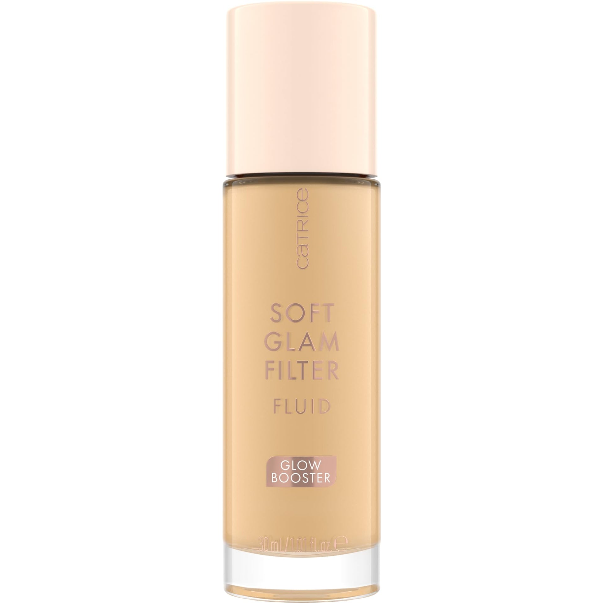 Catrice luminous makeup base and liquid highlighter fluid swatched on hand for shade matching.