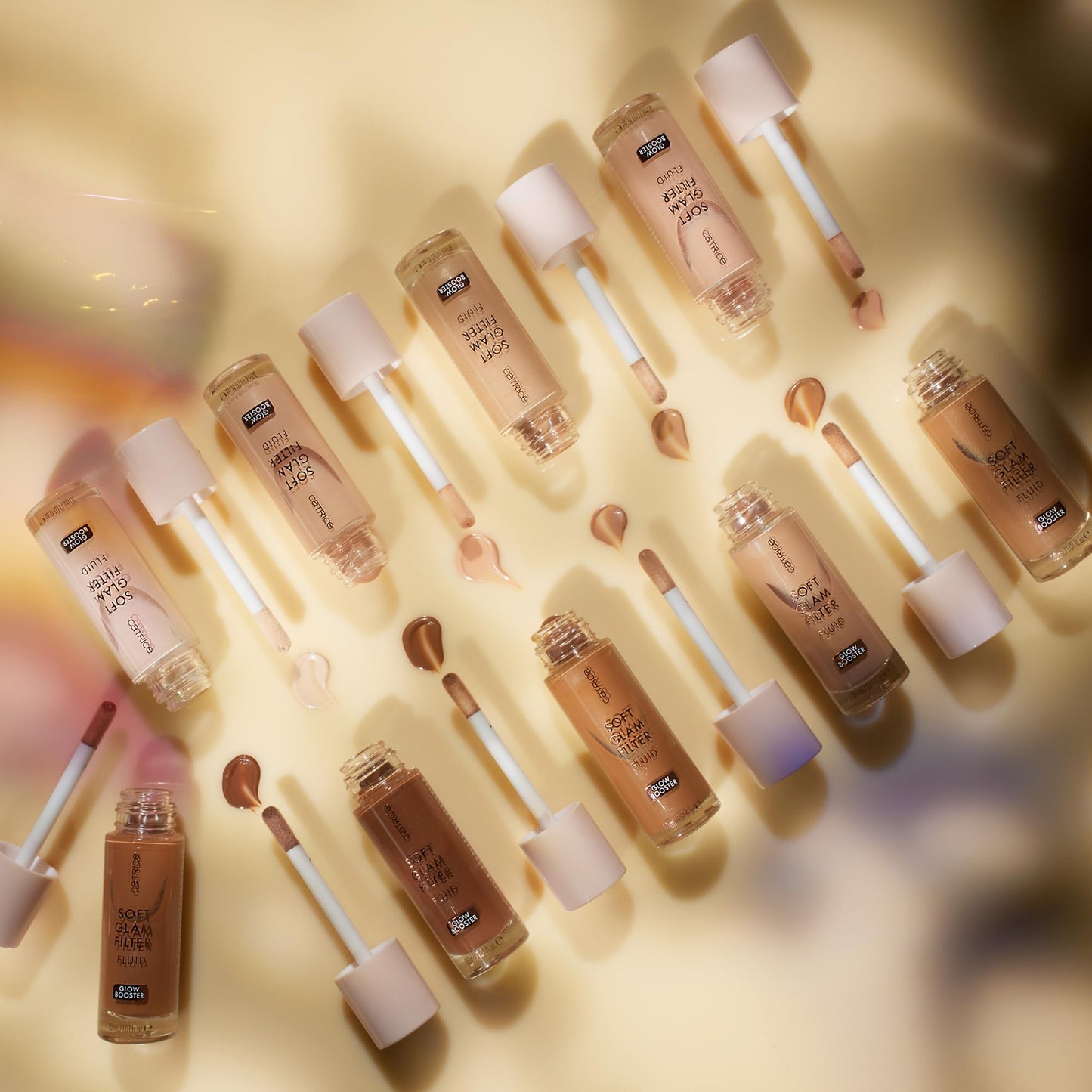 Catrice 020 Light Medium glowing tint showing the creamy and ultra lightweight texture close up.