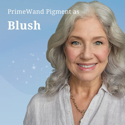 PrimeWand Pigment universal wine-berry shade texture swatch for mature skin