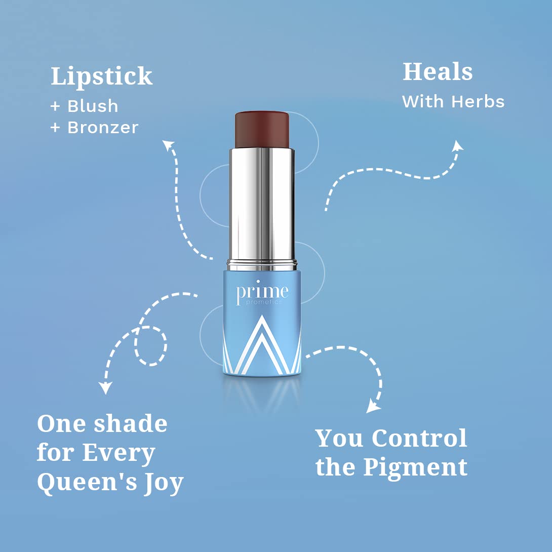 Hypoallergenic multitasking beauty stick for cheeks lips and jawline contour