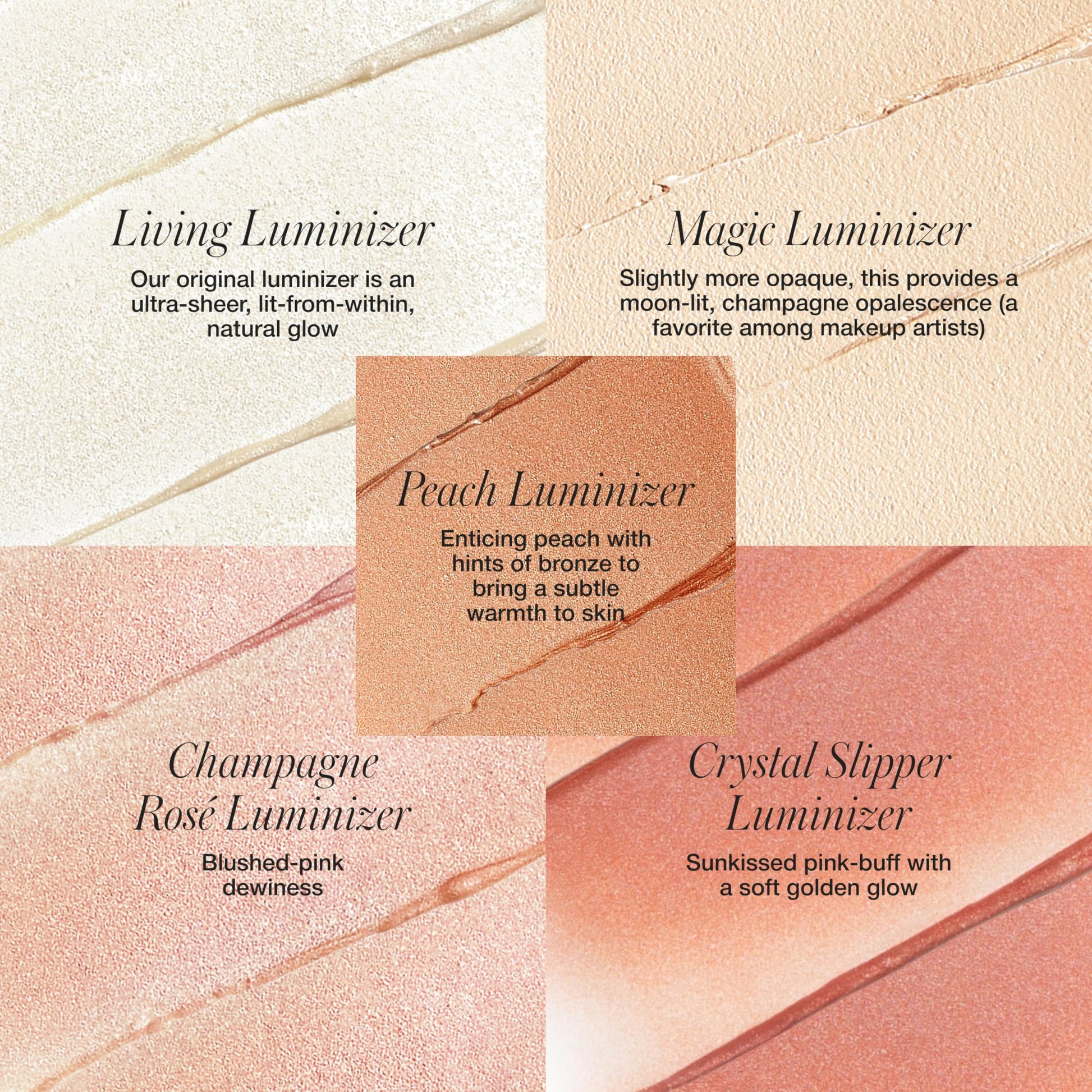 Dewy finish cream highlighter applied on cheekbones
