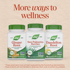 Nature's Way Saw Palmetto Berries expiration date stamp and safety seal location on cap.