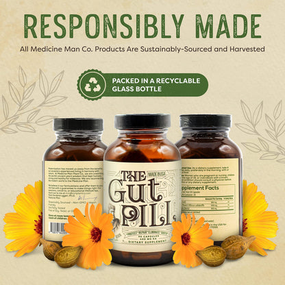 Natural gut health capsules by Medicine Man Plant Co.