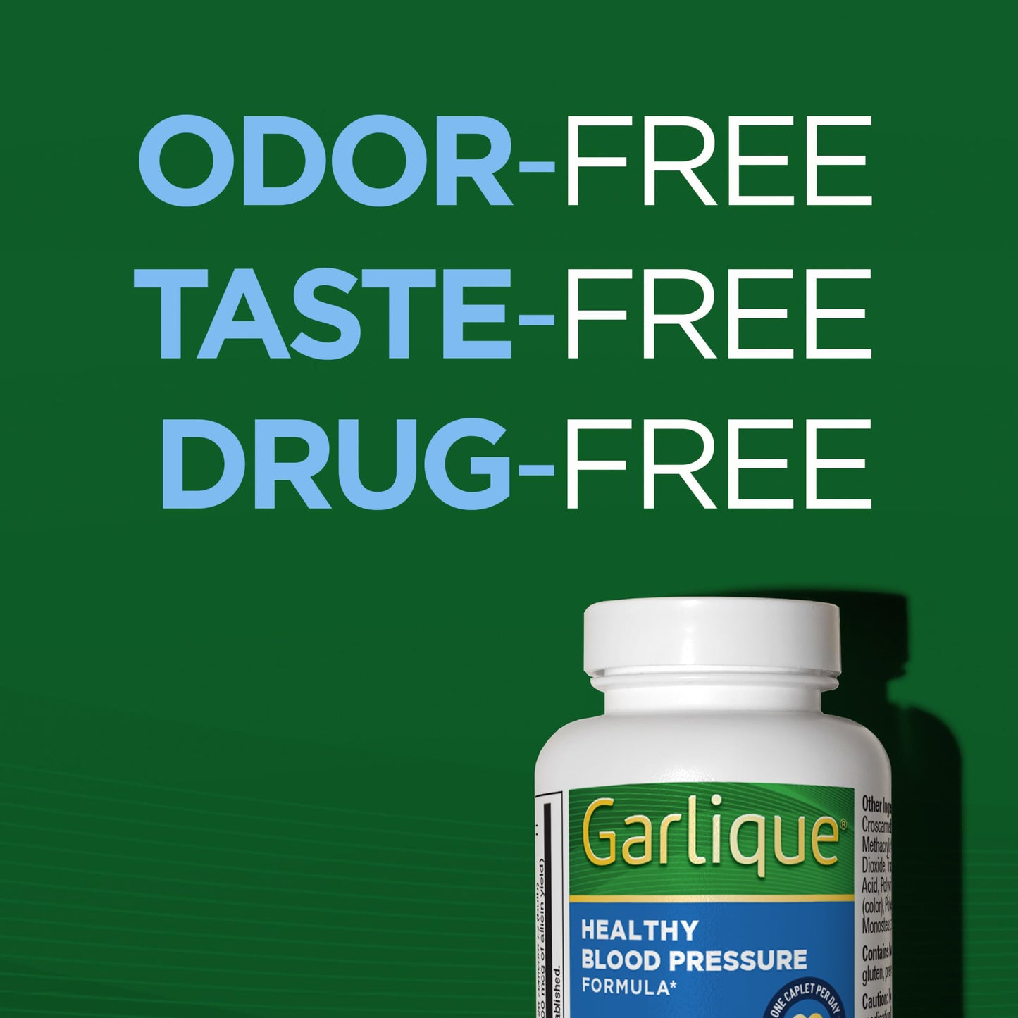 Garlique 60 count non GMO gluten free garlic formula bottle