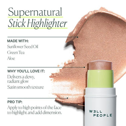 Multi use cream highlighter swatched on inner wrist showing universal glow tone